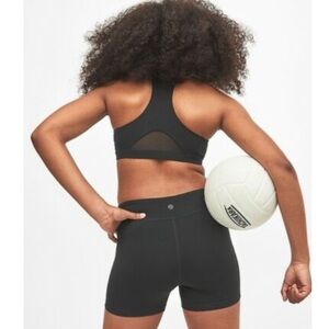 Athleta Girl Black Speed Racer Sports Bra - Mesh Back